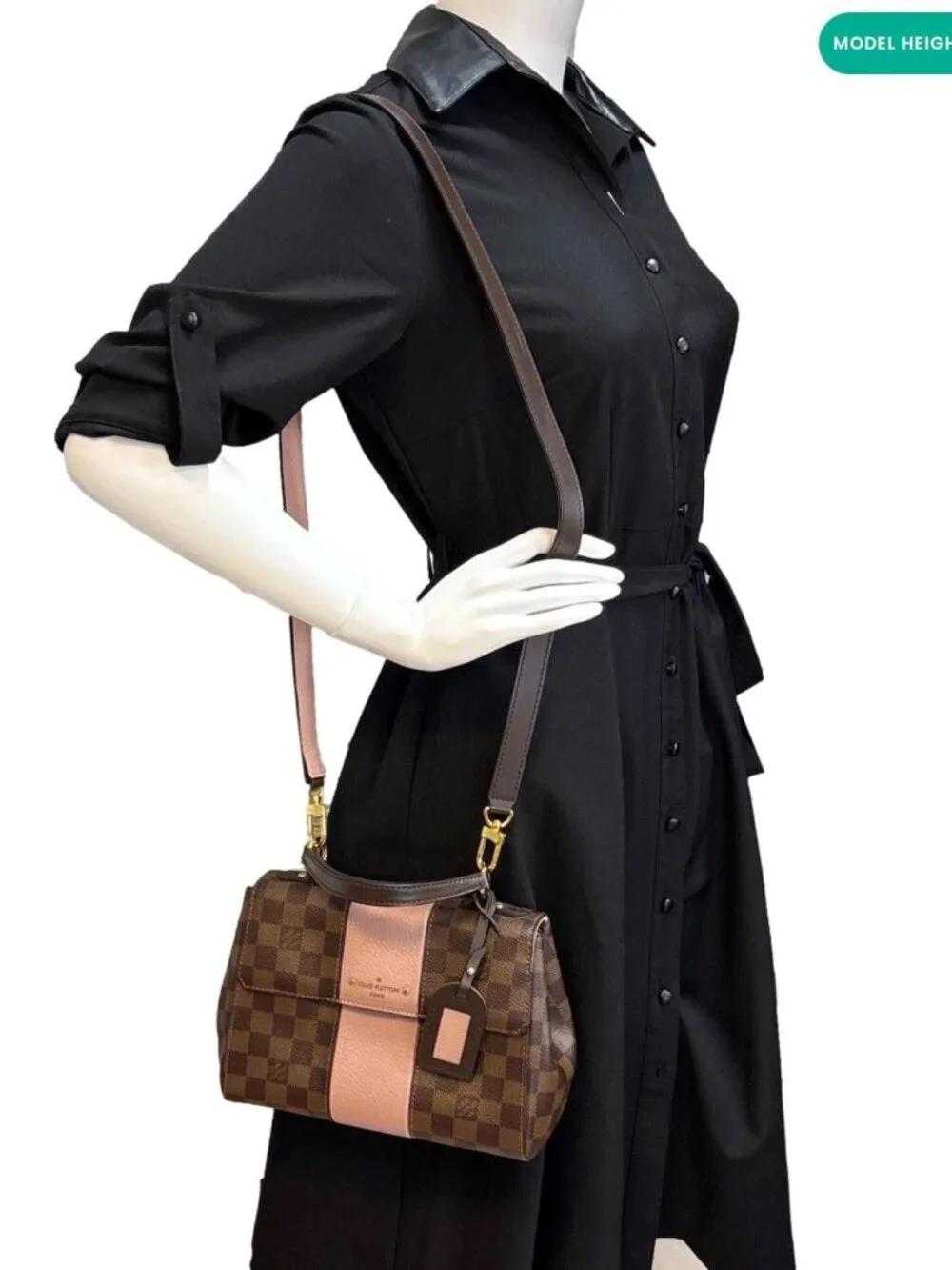 Louis Vuitton  Bond Street BB Damier Ebene Crossbody Bag Magnolia